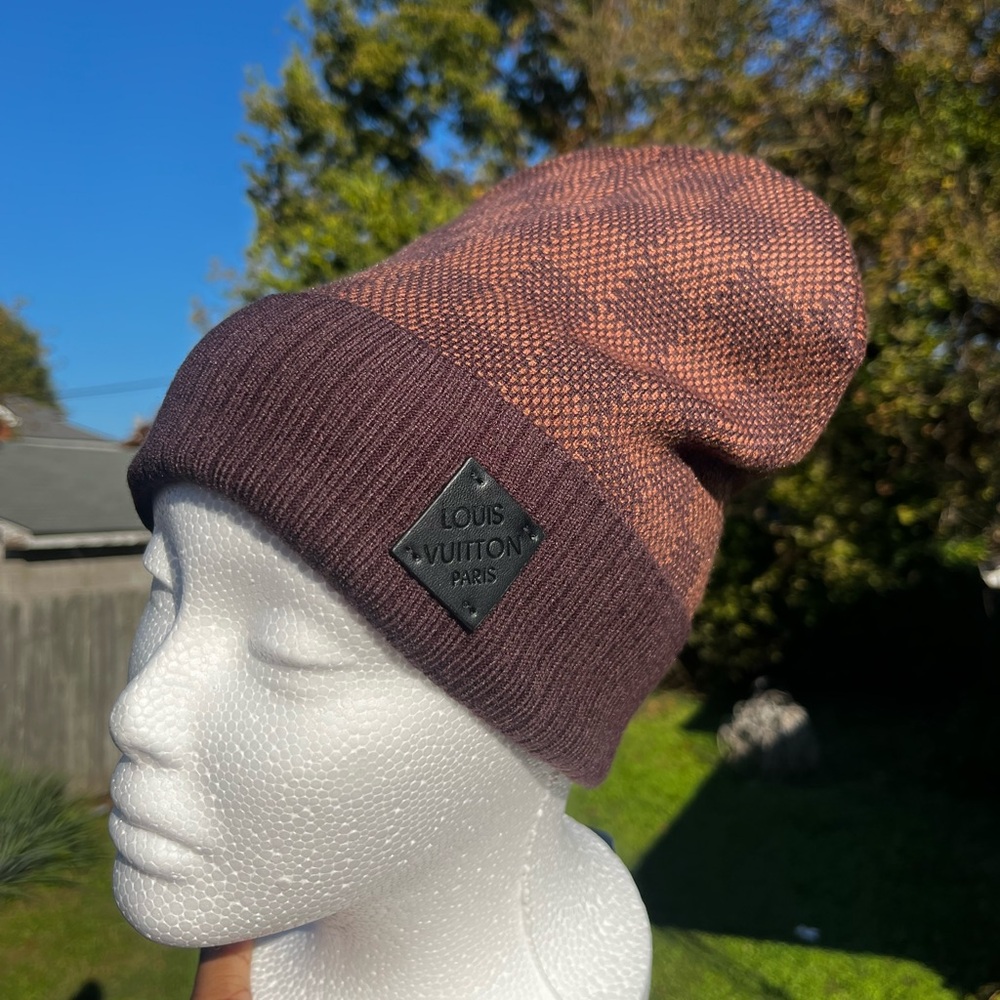 Brown Louis Vuitton Beanie